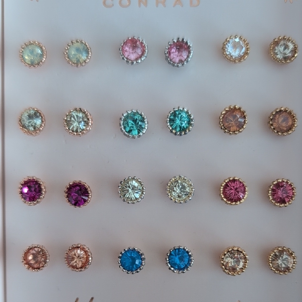 LC Lauren Conrad Sparkling Stud Earrings Set - Picture 3 of 7